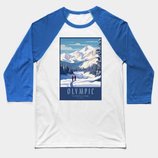 Olympic National Park Vintage Travel Poster Baseball T-Shirt